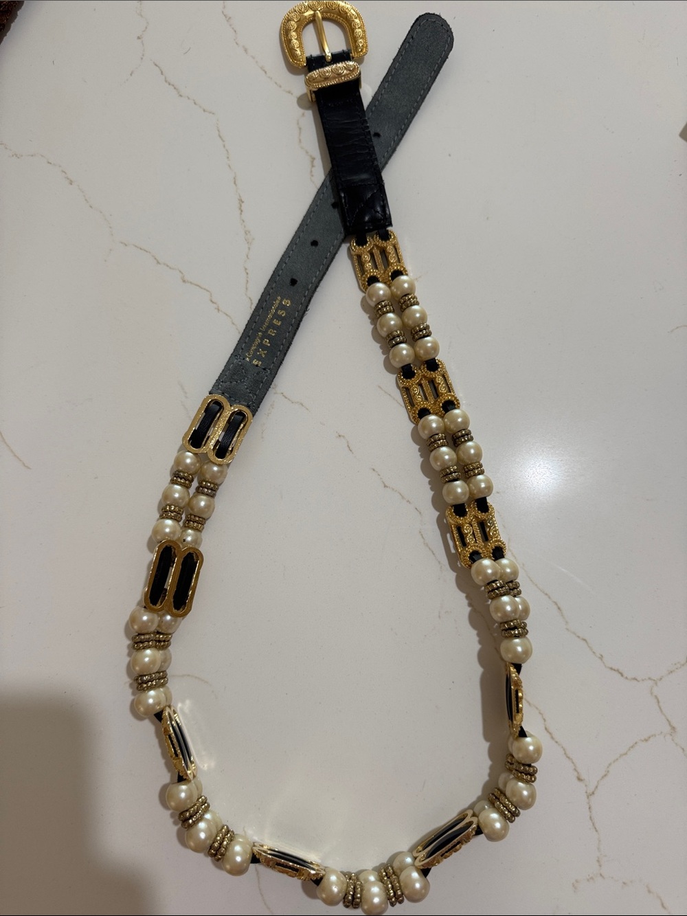 Vintage leather Express belt